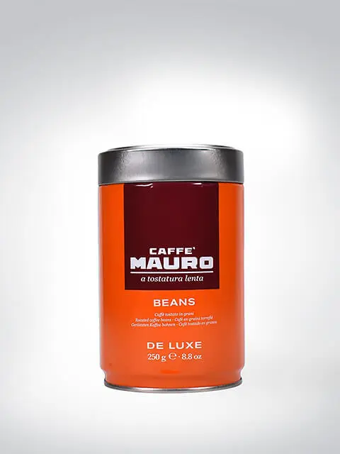 Dose Caffè Mauro Kaffeebohnen De Luxe 250g mit rotem Etikett