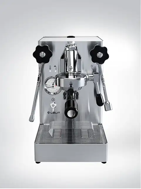 Moderne Espressomaschine mit zwei Hebeln für perfekten Kaffeegenuss.