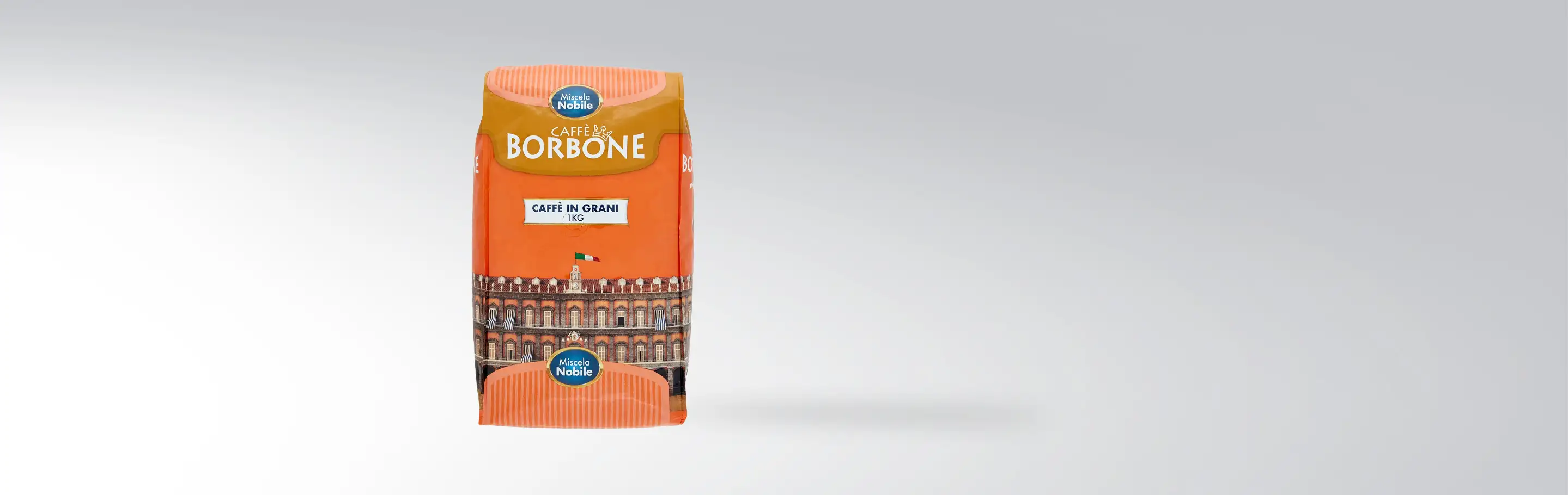 Package of Caffè Borbone Miscela Nobile, 1 kg coffee beans.