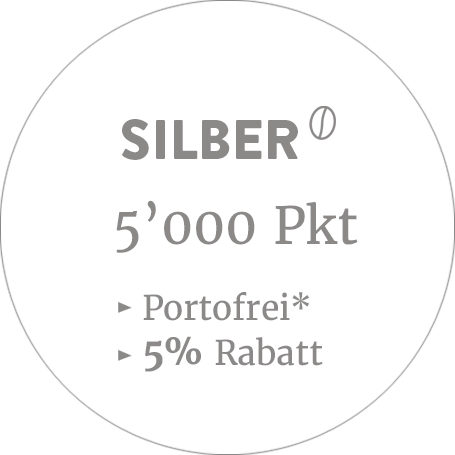 Grafik: Silber-Mitgliedschaft mit 5'000 Punkten, versandkostenfrei und 5% Rabatt