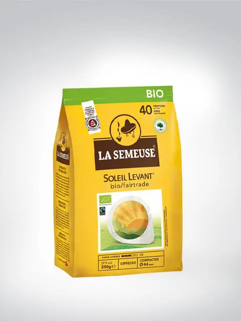 Verpackung von La Semeuse Soleil Levant Bio Fairtrade Kaffee, 280g Packung