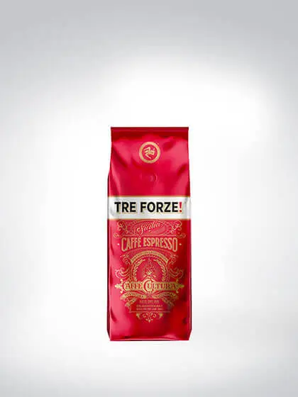 Rote Packung Tre Forze! Caffè Espresso, 250g italienischer Kaffee