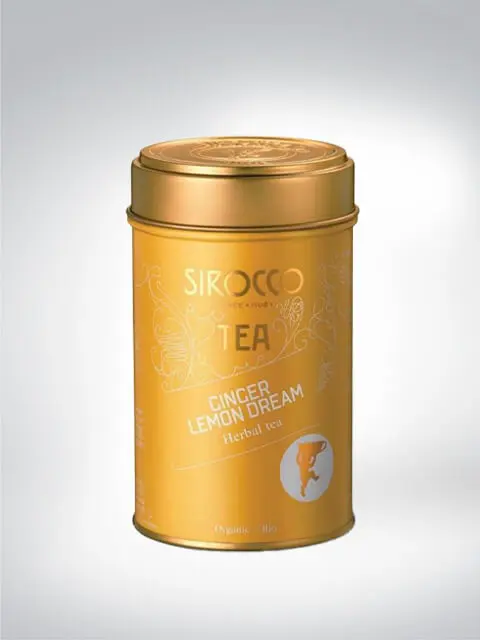 Sirocco Bio-Kräutertee Ginger Lemon Dream in goldener Dose