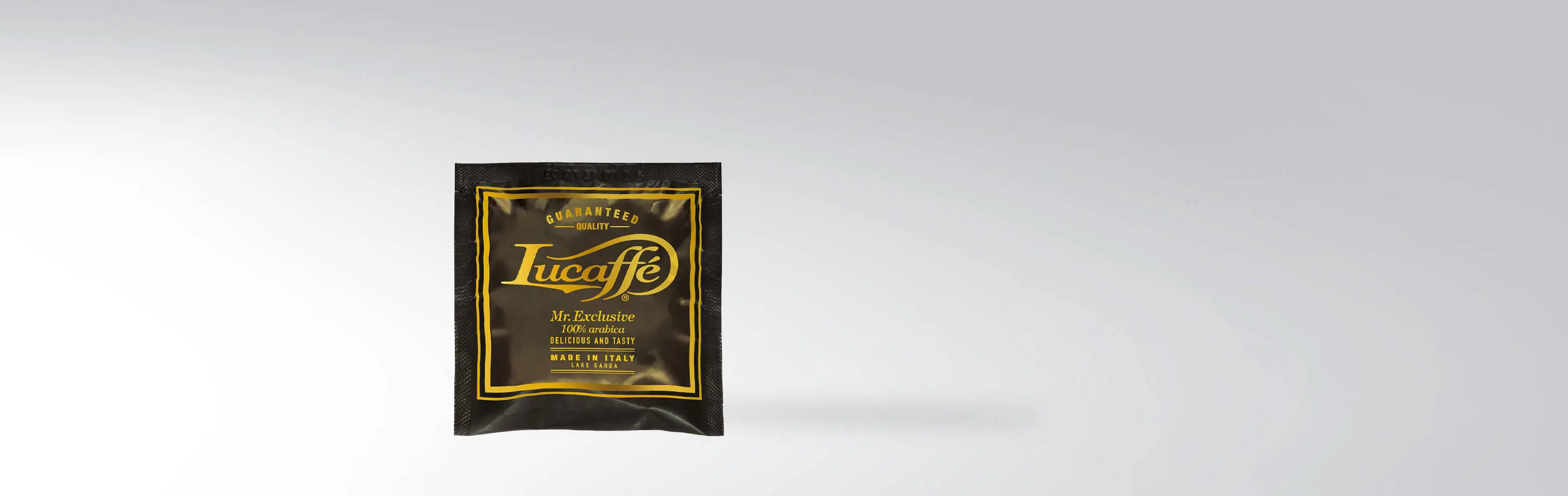 Packaging of Lucaffé Mr. Exclusive 100% Arabica Coffee Portion