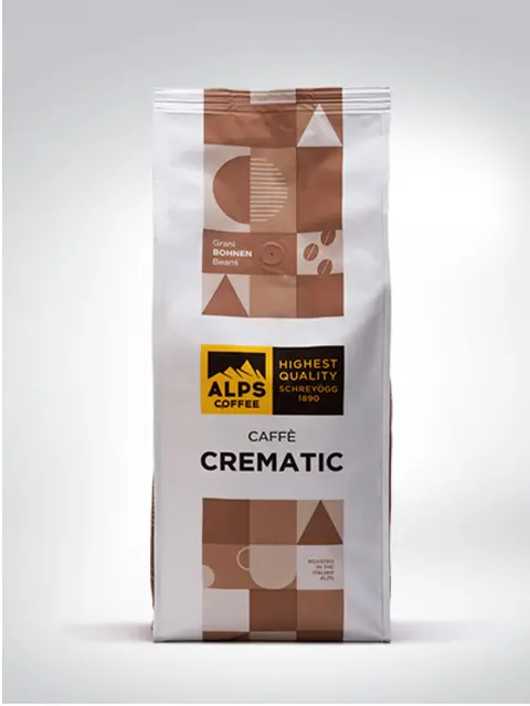 Verpackung der Alps Coffee Caffè Crematic Kaffeebohnen, 1 kg