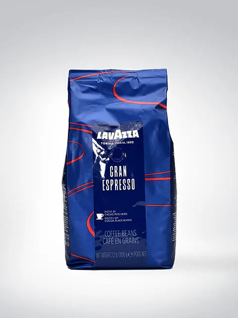 Lavazza Gran Espresso Kaffeebohnen, blaue Verpackung, 1000g