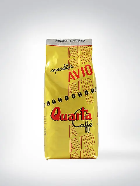 Verpackung von Quarta Caffè Avio Spezialität, 250g Kaffeebohnen