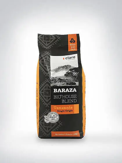 Packung Baraza Bio House Blend Kaffee aus Tansania, Single Origin