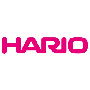 Logo der Marke HARIO in pinker Schrift