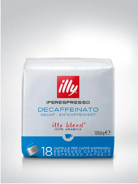 Packung Illy Iperespresso entkoffeinierte Espressokapseln, 18 Stück, 100% Arabica