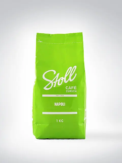 Grüne 1 kg Packung Stoll Café Zürich Napoli Kaffee