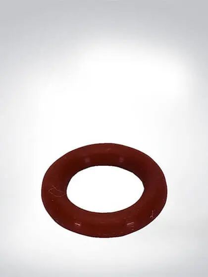 Ein roter Gummi-O-Ring, geeignet für Dichtungen in verschiedenen Anwendungen