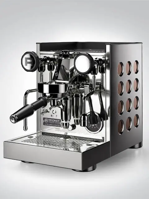 Hochwertige Rocket Espresso R58 Espressomaschine aus Edelstahl mit zeitlosem Design und modernster Technik