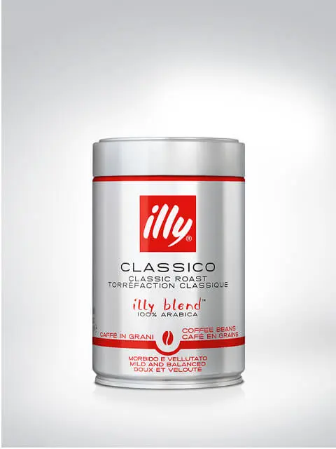 Dose mit illy Classico Kaffeebohnen, klassische Röstung, 100% Arabica