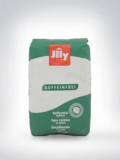 Verpackung von Jilly Café Koffeinfreien Bohnen, 500g