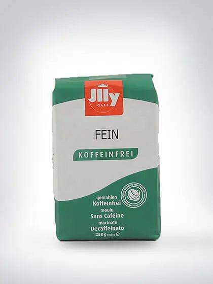 Packung Jilly Café Fein koffeinfreier gemahlener Kaffee, 250g