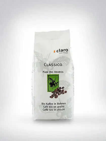 Packung Claro Fair Trade Bio Kaffee Classico mit Arabica Bohnen, 500g