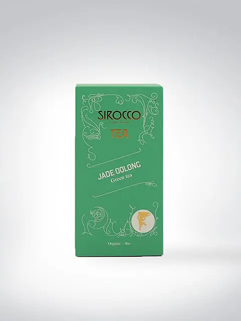 Grüne Verpackung von Sirocco Jade Oolong Bio-Grüntee