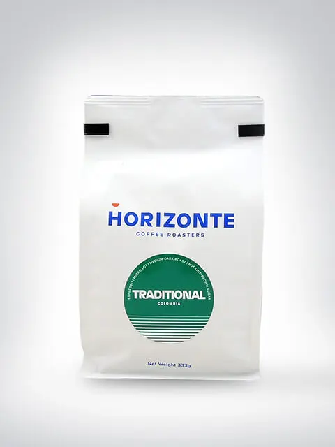 Horizonte Kaffee Röstkaffee Verpackung 'Traditional Kolumbien', 333g