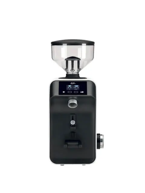 Elegante Kaffeemühle mit digitalem Display und Kegelmahlwerk