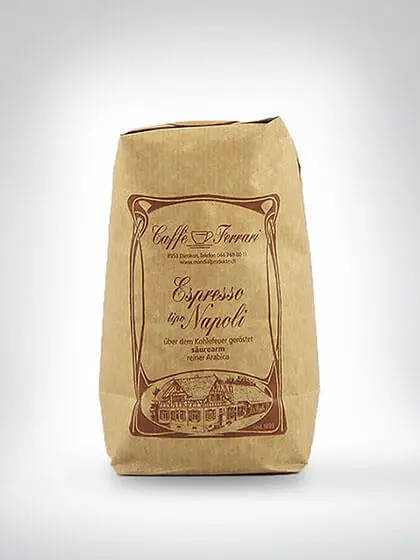 Kaffee-Verpackung von Espresso Vino Napoli - Aromatischer Arabica-Kaffee