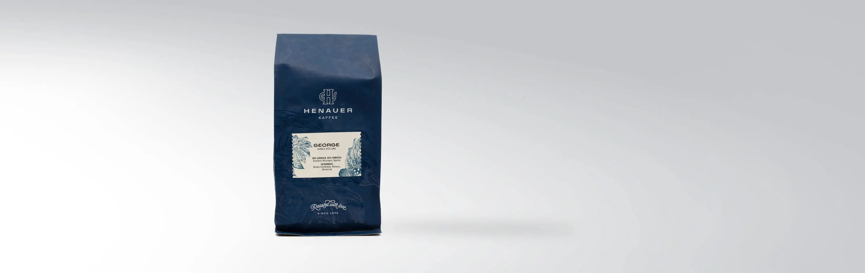 A package of Henauer Coffee George Blend