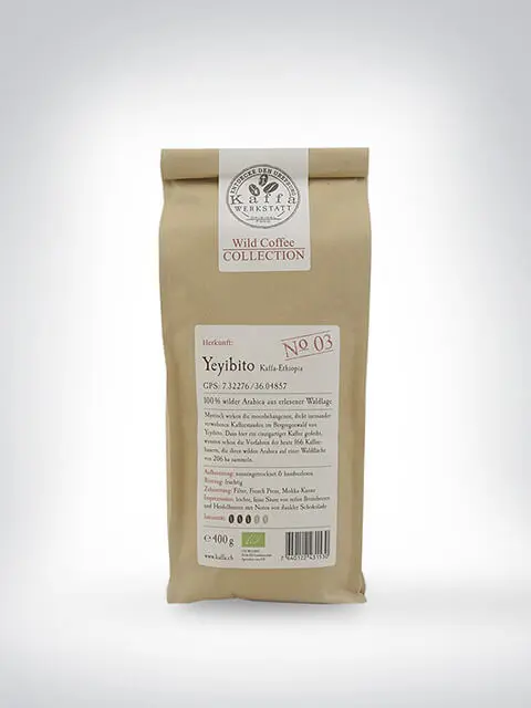 Packung Yeyibito Kaffee aus Äthiopien, Wild Coffee Collection, 400g