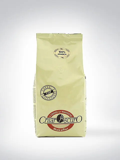 Verpackung von Chiaroscuro Mokaflor Kaffee, 100% Arabica, 1 kg