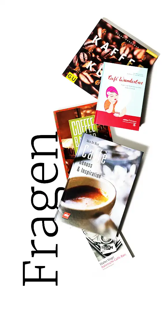 A selection of books about coffee offering recipes and inspiration.