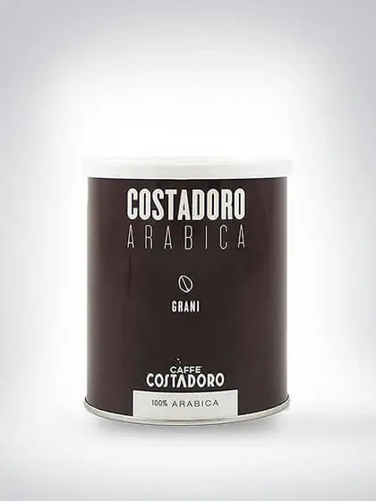 Dose mit Costadoro Arabica Kaffeebohnen, 100% Arabica, 250g