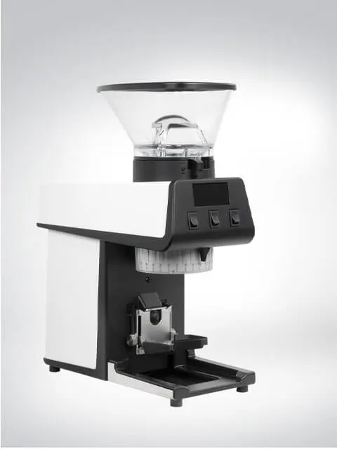 Moderner Kaffeegrinder aus Kunststoff und Edelstahl