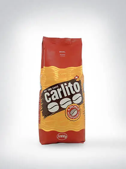 Packung Carlito Kaffee Bohnen 1000g Rot-Gelb