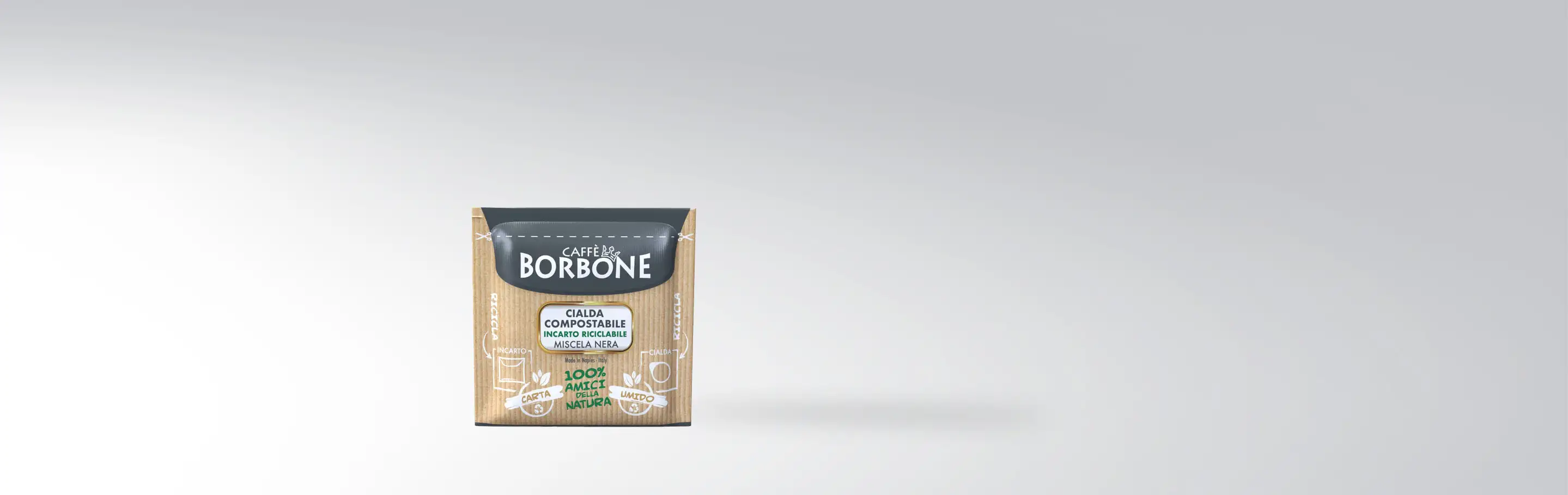 Package of Caffè Borbone compostable coffee pods Miscela Nera