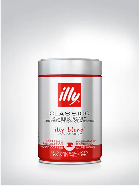 Dose illy Classico Espresso Kaffee, 250 Gramm, aromatischer Klassiker aus 100% Arabica-Bohnen