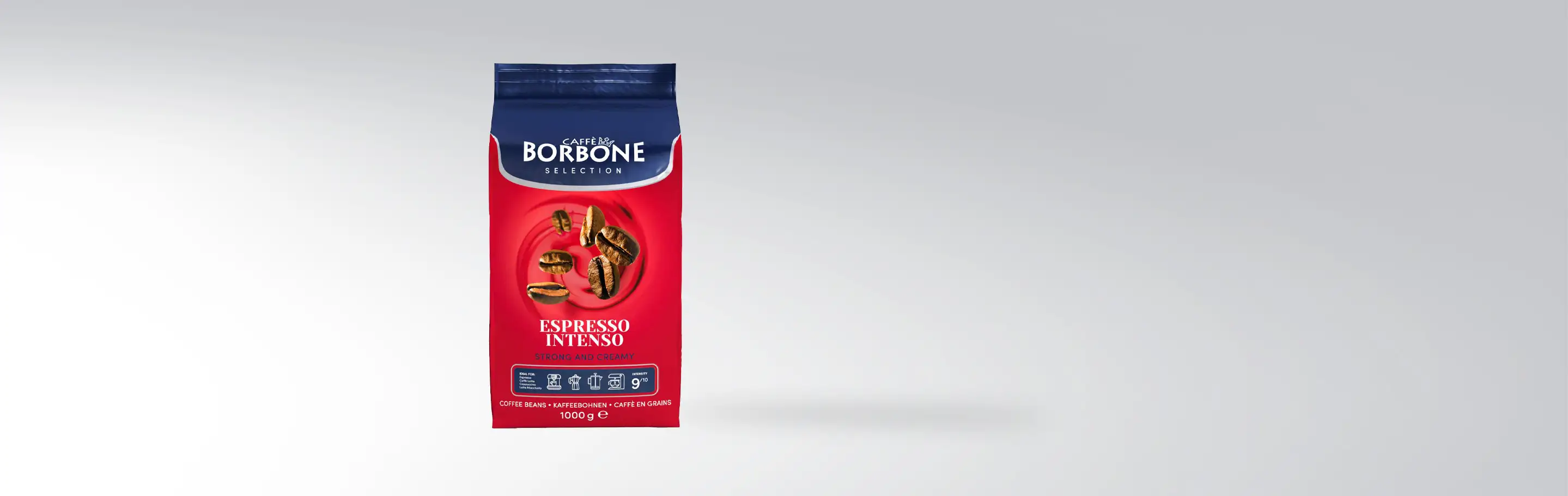 Package of Caffè Borbone Espresso Intenso Coffee Beans, 1000g bag