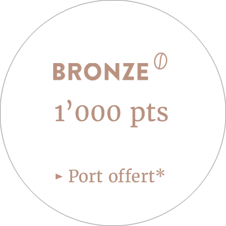 L'adhésion Bronze offre 1000 points et la livraison gratuite